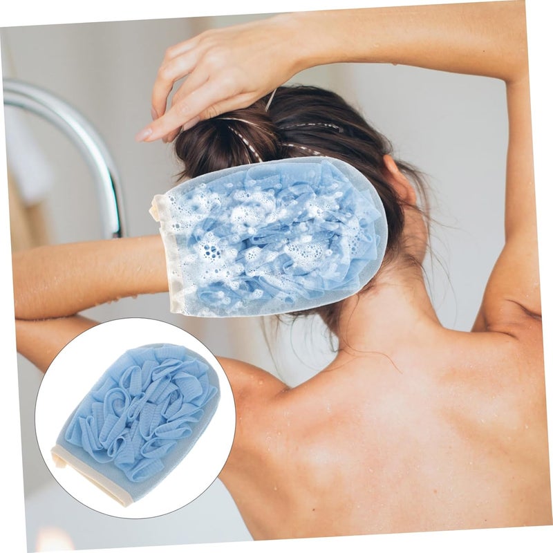 GLEAVI 2Pcs Exfoliating Bath Gloves Double Sided Rayon Scrubber for Dead Skin Removal - Image 3